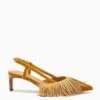 ULLA JOHNSON Shira Fringe Sling Back - Sunsprite Colorblock -Lila's Closet FA231002 FRINGESLINGBACK MARIGOLD SIERRA a r web