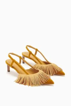 ULLA JOHNSON Shira Fringe Sling Back - Sunsprite Colorblock -Lila's Closet FA231002 FRINGESLINGBACK MARIGOLD SIERRA d r web