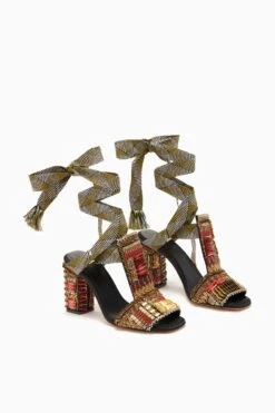 ULLA JOHNSON Celina Embellished High Heel - Solar -Lila's Closet FA231006 EMBELLISHEDHIGHHEEL NOIR d r web