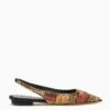 ULLA JOHNSON Isadora Embellished Sling Back Flat - Solar -Lila's Closet FA231009 EMBELLISHEDSLINGBACKFLAT NOIR a r web