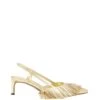 ULLA JOHNSON Shira Fringe Sling Back - Gold 1 ULLA JOHNSON Shira Fringe Sling Back - Gold -Lila's Closet FA231025 SHIRA FRINGE SLING BACK GOLD a UPDATE