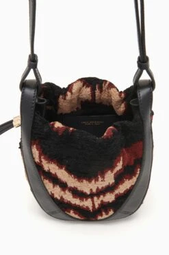 ULLA JOHNSON Lee Pouch - Obsidian -Lila's Closet FA231123 LEEPOUCH GEOJACQUARD d r web