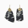 ULLA JOHNSON Hammered Chain Organic Stone Earring - Chinese Writing Stone -Lila's Closet FA231402 ORGANICSTONEEARRING STONE UPDATE