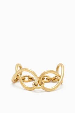 ULLA JOHNSON Hand Hammered Mandisa Bracelet - Brass