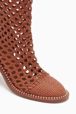 ULLA JOHNSON Hannah Woven Leather High Heel Boot - Sierra -Lila's Closet PF231004 HannahWovenLeatherHighHeelBoot SIERRA c r web