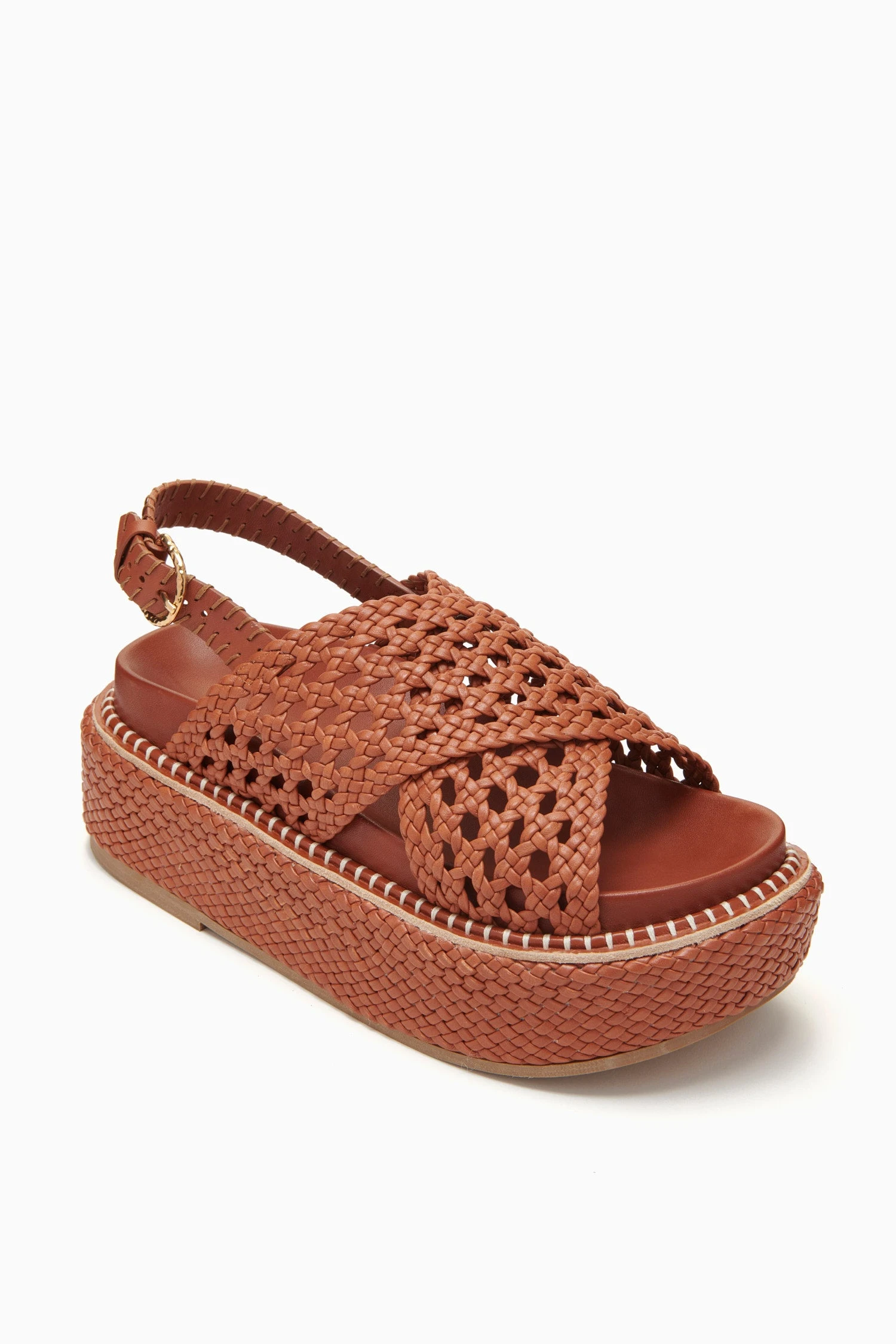 ULLA JOHNSON Gili Woven Leather Flatform - Sierra 4 ULLA JOHNSON Gili Woven Leather Flatform - Sierra - Image 2