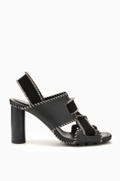 ULLA JOHNSON Bianca Elastic High Heel - Noir