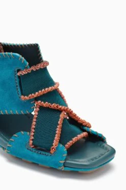 ULLA JOHNSON Bianca Elastic High Heel - Montego -Lila's Closet PF231007 ElasticHighHeel Teal c r web 3840x update