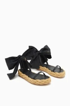 ULLA JOHNSON Clara Bow Flatform - Noir -Lila's Closet PF231015 ClaraBowFlatform NOIR d r web