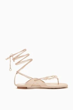 ULLA JOHNSON Romina Shell Laceup Sandal - Powder