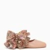 ULLA JOHNSON Eliza Bow Ballet Flat - Wheat Flower -Lila's Closet PF231017 ELIZAFLAT WHEATFLOWER a r web