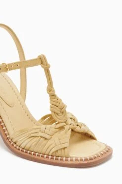 ULLA JOHNSON Penina Macrame Braided High Heel - Transparent Yellow -Lila's Closet PF231018 PeninaMacrameBraidedHighHeel TRANSPARENTYELLOW c r web