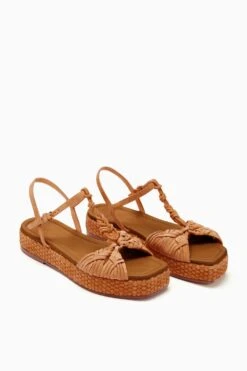 ULLA JOHNSON Shayna Macrame Braided Flatform - Sierra -Lila's Closet PF231021 BraidedFlatform Sierra d r web