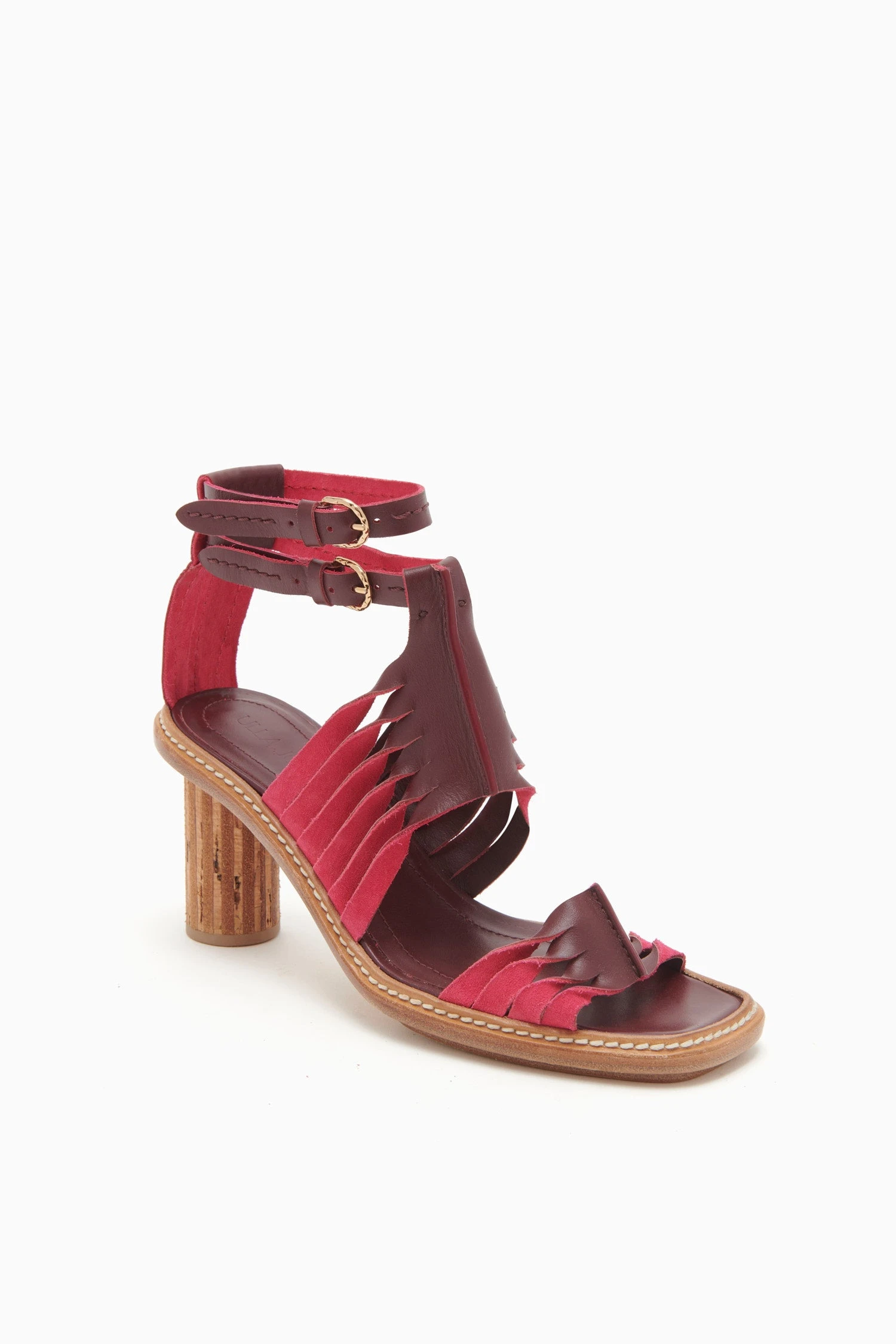 ULLA JOHNSON Madeira Twisted Contrast High Heel - Orchid Colorblock 4 ULLA JOHNSON Madeira Twisted Contrast High Heel - Orchid Colorblock - Image 2