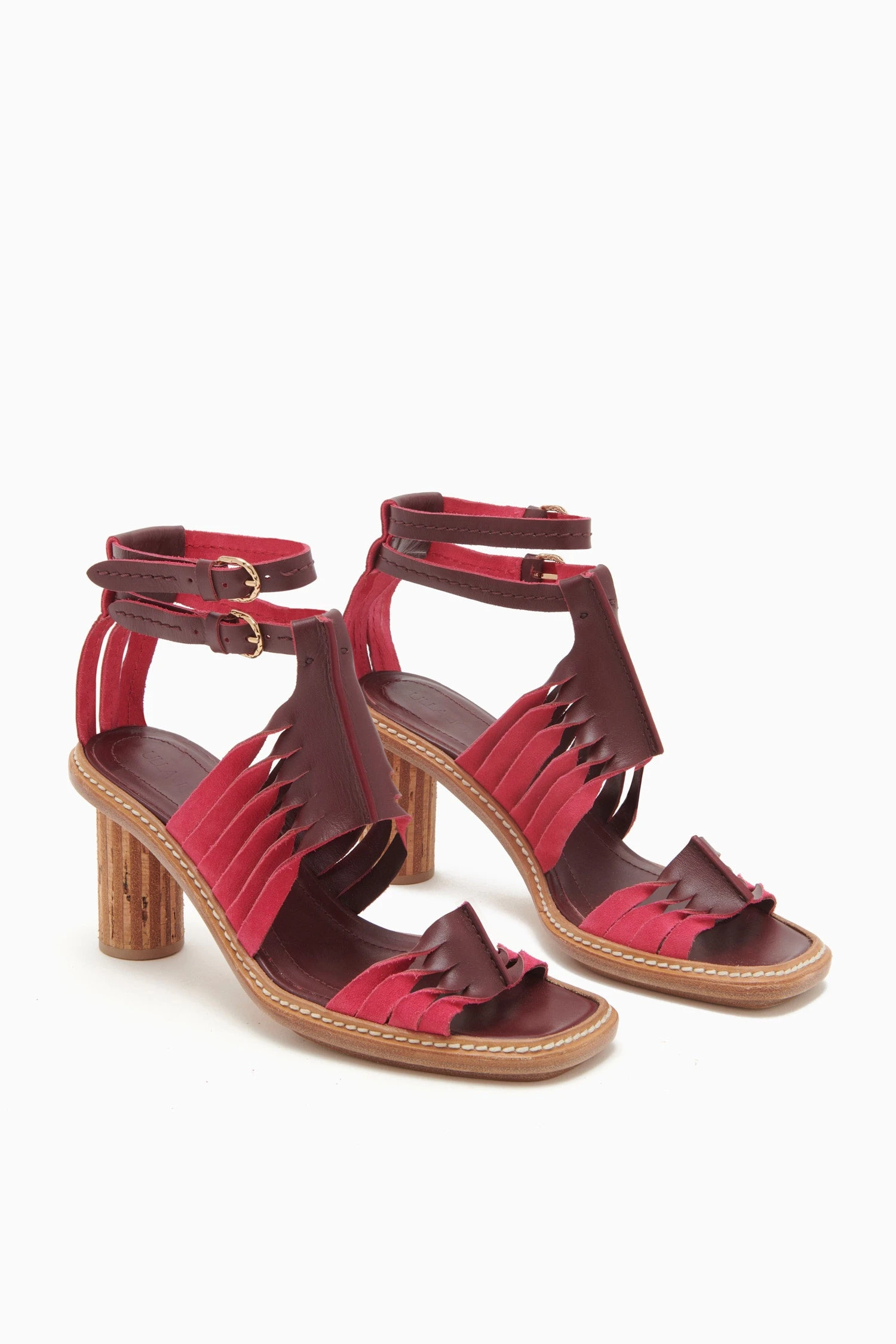 ULLA JOHNSON Madeira Twisted Contrast High Heel - Orchid Colorblock 6 ULLA JOHNSON Madeira Twisted Contrast High Heel - Orchid Colorblock - Image 4