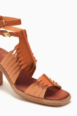 ULLA JOHNSON Madeira Heel - Sierra -Lila's Closet PF231021 MadeiraTwistedContrastHighHeel Sierra c r web