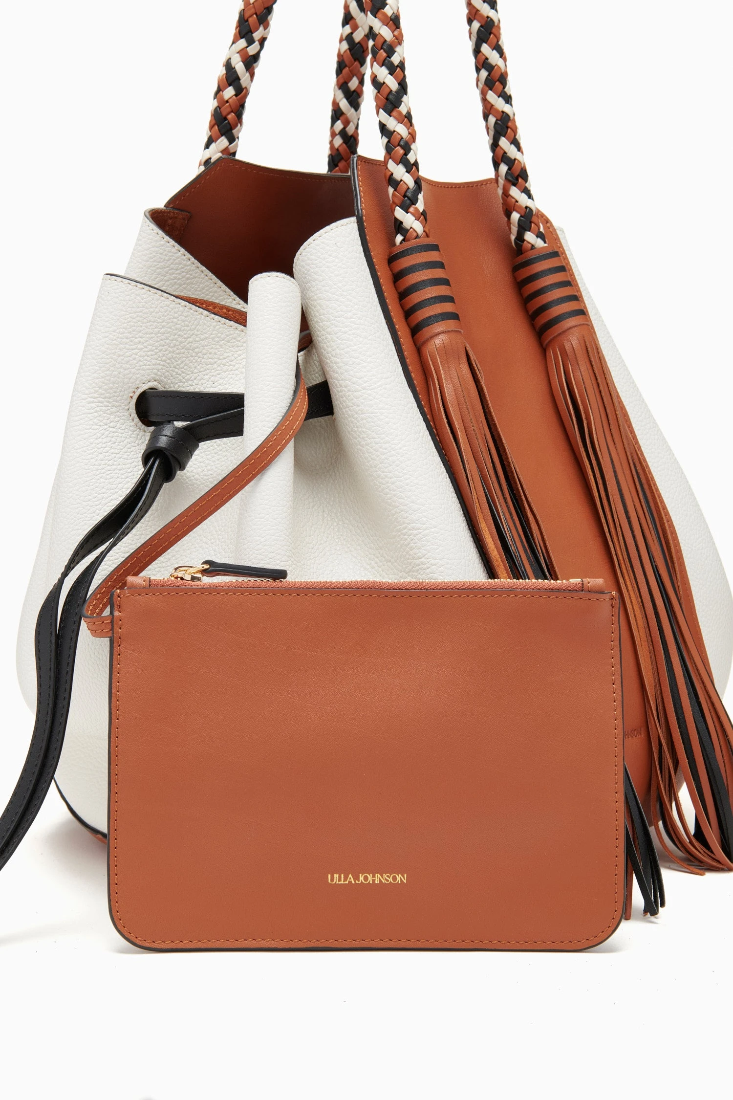 ULLA JOHNSON Daphne Leather Tote - Sierra Colorblock - Image 6