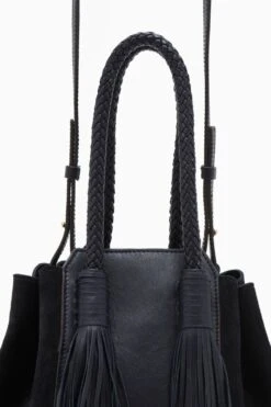 ULLA JOHNSON Gio Leather Bag - Midnight -Lila's Closet PF231105 GioLeatherBag MIDNIGHT c r web
