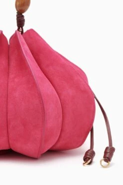 ULLA JOHNSON Lotus Flower Pochette - Orchid Colorblock -Lila's Closet PF231107 LotusFlowerPochette ORCHIDCOLORBLOCK c r web