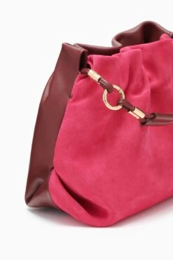 ULLA JOHNSON Remy Mini Handbag - Orchid Colorblock -Lila's Closet PF231113 RemyMiniHandbag Oxblood d r web