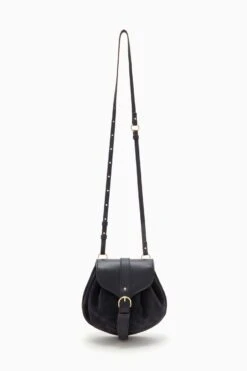 ULLA JOHNSON Paloma Ruched Convertible Crossbody - Midnight