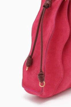 ULLA JOHNSON Adria Small Pleated Wave Bag - Orchid Colorblock -Lila's Closet PF231127 AdriaSmallPleatedWaveBag ORCHIDCOLORBLOCK c r web