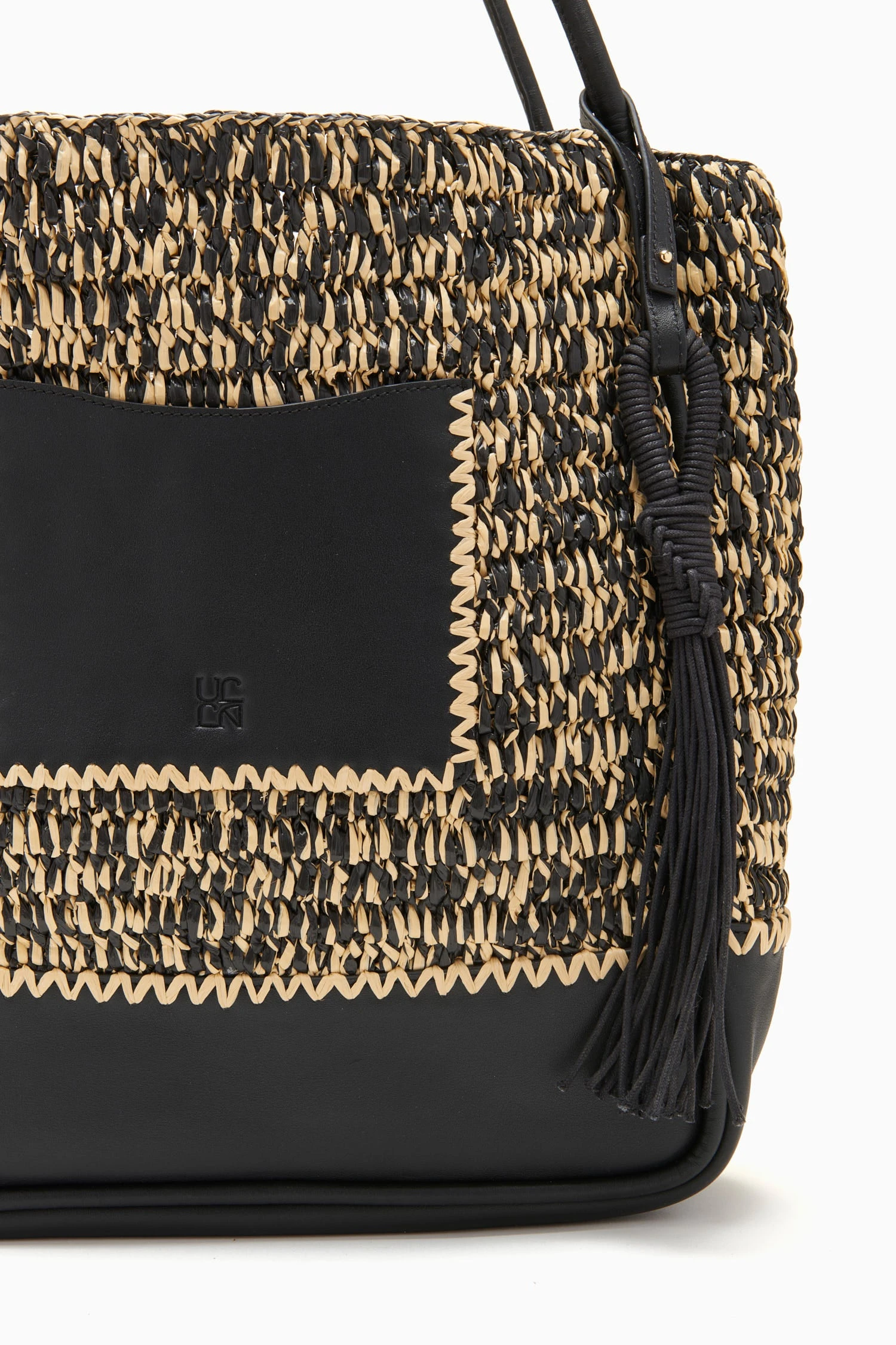 ULLA JOHNSON Maya Raffia Tote - Noir Melange 6 ULLA JOHNSON Maya Raffia Tote - Noir Melange - Image 4