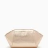 ULLA JOHNSON Imogen Large Makeup Pouch - Champagne -Lila's Closet PF231316 ImogenLargeMakeupPouch CHAMPAGNE a r web