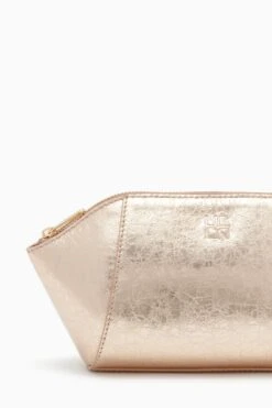 ULLA JOHNSON Imogen Large Makeup Pouch - Champagne -Lila's Closet PF231316 ImogenLargeMakeupPouch CHAMPAGNE c r web