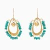 ULLA JOHNSON Beaded Single Drop Earring - Turquoise -Lila's Closet PF231407 BeadedSingleDropEarring Turquoise a r web