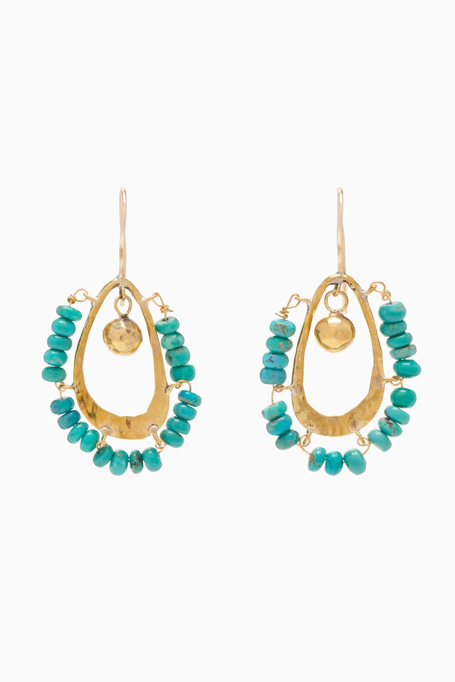 ULLA JOHNSON Beaded Single Drop Earring - Turquoise 2 ULLA JOHNSON Beaded Single Drop Earring - Turquoise