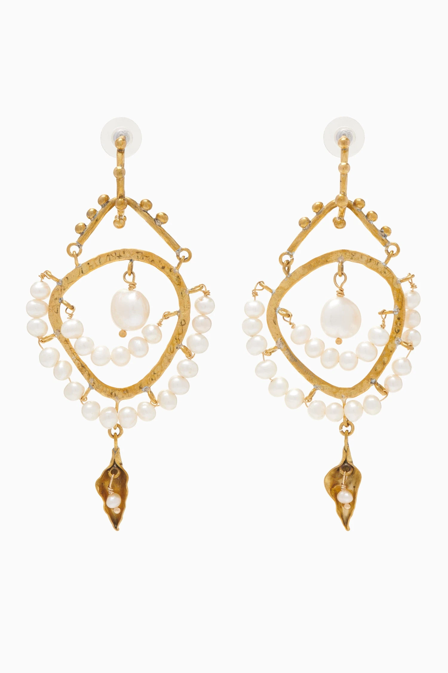 ULLA JOHNSON Beaded Chandelier Earring - Pearl 4 ULLA JOHNSON Beaded Chandelier Earring - Pearl - Image 2