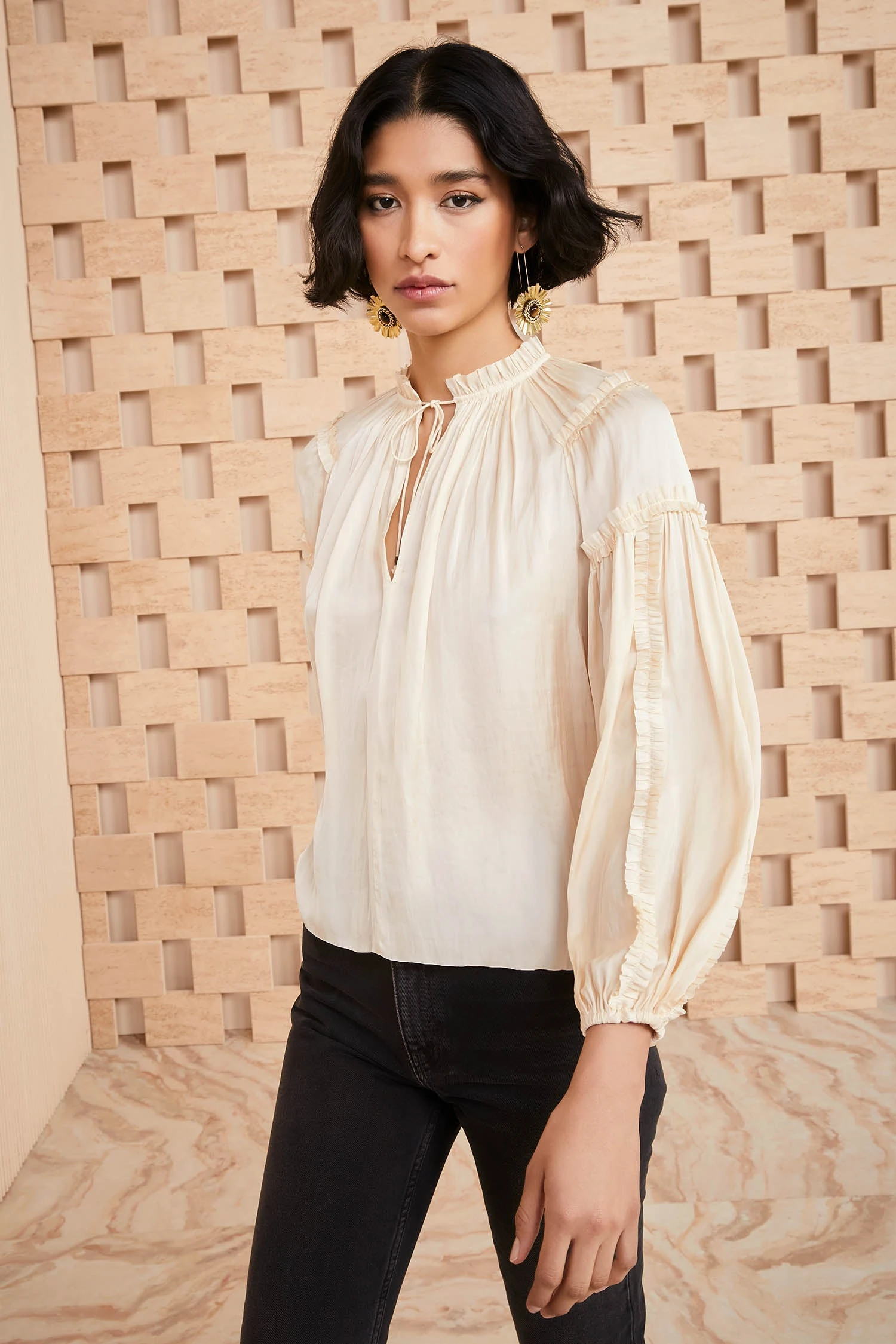 ULLA JOHNSON Maeve Blouse - Dawn 3 ULLA JOHNSON Maeve Blouse - Dawn