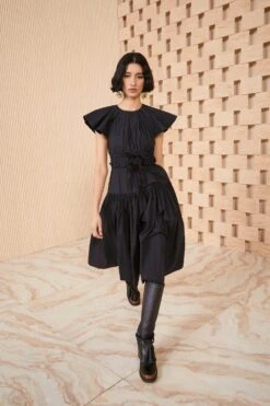 ULLA JOHNSON Delmara Dress - Noir 10 ULLA JOHNSON Delmara Dress - Noir -Lila's Closet SHOT 056 ULLA JOHNSON DELMARA DRESS NOIR UJ990114 0025