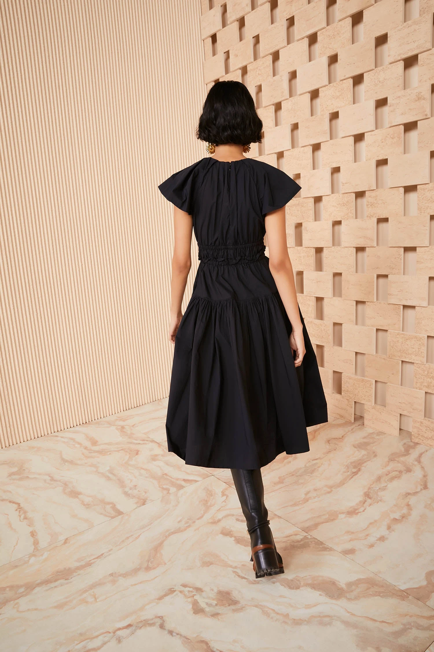 ULLA JOHNSON Delmara Dress - Noir 6 ULLA JOHNSON Delmara Dress - Noir - Image 4