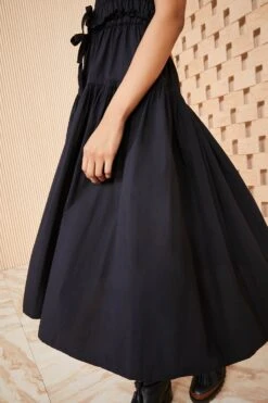 ULLA JOHNSON Delmara Dress - Noir 12 ULLA JOHNSON Delmara Dress - Noir -Lila's Closet SHOT 056 0122 ULLA JOHNSON DELMARA DRESS NOIR UJ990114 view 1