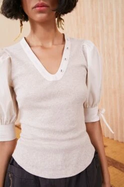 ULLA JOHNSON Pia Top - Oatmeal -Lila's Closet SHOT 137 0066 ulla johnson white pia top oatmeal UJ99 view 6