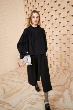 ULLA JOHNSON Marika Blouse - Noir -Lila's Closet SHOT 207 ULLA JOHNSON MARIKA BLOUSE NOIR UJ990208 0011