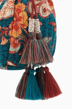 ULLA JOHNSON Priya Makeup Bag - Delphinium -Lila's Closet UJ991330 PriyaMakeupBag DELPHINIUM c r web