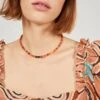 ULLA JOHNSON Fire Opal And Coco Shell Shark Fin Puka -Lila's Closet UJ PREFALL 22 50660