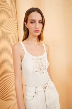 ULLA JOHNSON Ameline Tank - Ivory -Lila's Closet ULLA JOHNSON AMELINE TANK IVORY 05