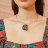 ULLA JOHNSON Ammonite Choker - Brown Ammonite -Lila's Closet ULLA JOHNSON AMMONITECHOKER 0007