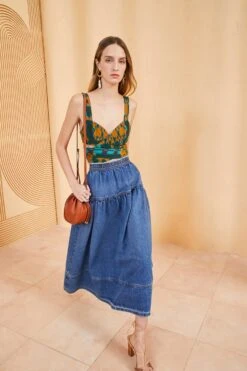 New Release -Lila's Closet ULLA JOHNSON ASTRID SKIRT DANUBE 01 0136 MAIN