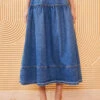 ULLA JOHNSON The Astrid Skirt - Danube Medium Indigo Wash -Lila's Closet ULLA JOHNSON ASTRID SKIRT DANUBE 02 0005 ALT
