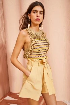 ULLA JOHNSON Abri Shorts - Dune -Lila's Closet ULLA JOHNSON Abri Shorts DUNE 0068