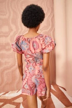 ULLA JOHNSON Abri Shorts - Passionflower 9 ULLA JOHNSON Abri Shorts - Passionflower -Lila's Closet ULLA JOHNSON Abri Shorts PASSIONFLOWER 03