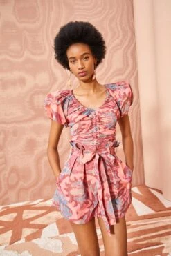 ULLA JOHNSON Abri Shorts - Passionflower 10 ULLA JOHNSON Abri Shorts - Passionflower -Lila's Closet ULLA JOHNSON Abri Shorts PASSIONFLOWER 04