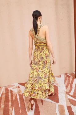 ULLA JOHNSON Acacia Skirt - Calla Lily 10 ULLA JOHNSON Acacia Skirt - Calla Lily -Lila's Closet ULLA JOHNSON Acacia Skirt CALLA LILY 04