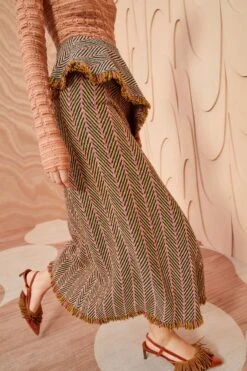 ULLA JOHNSON Agatha Skirt - Tiger's Eye -Lila's Closet ULLA JOHNSON Agatha Skirt TIGER SEYE 0185