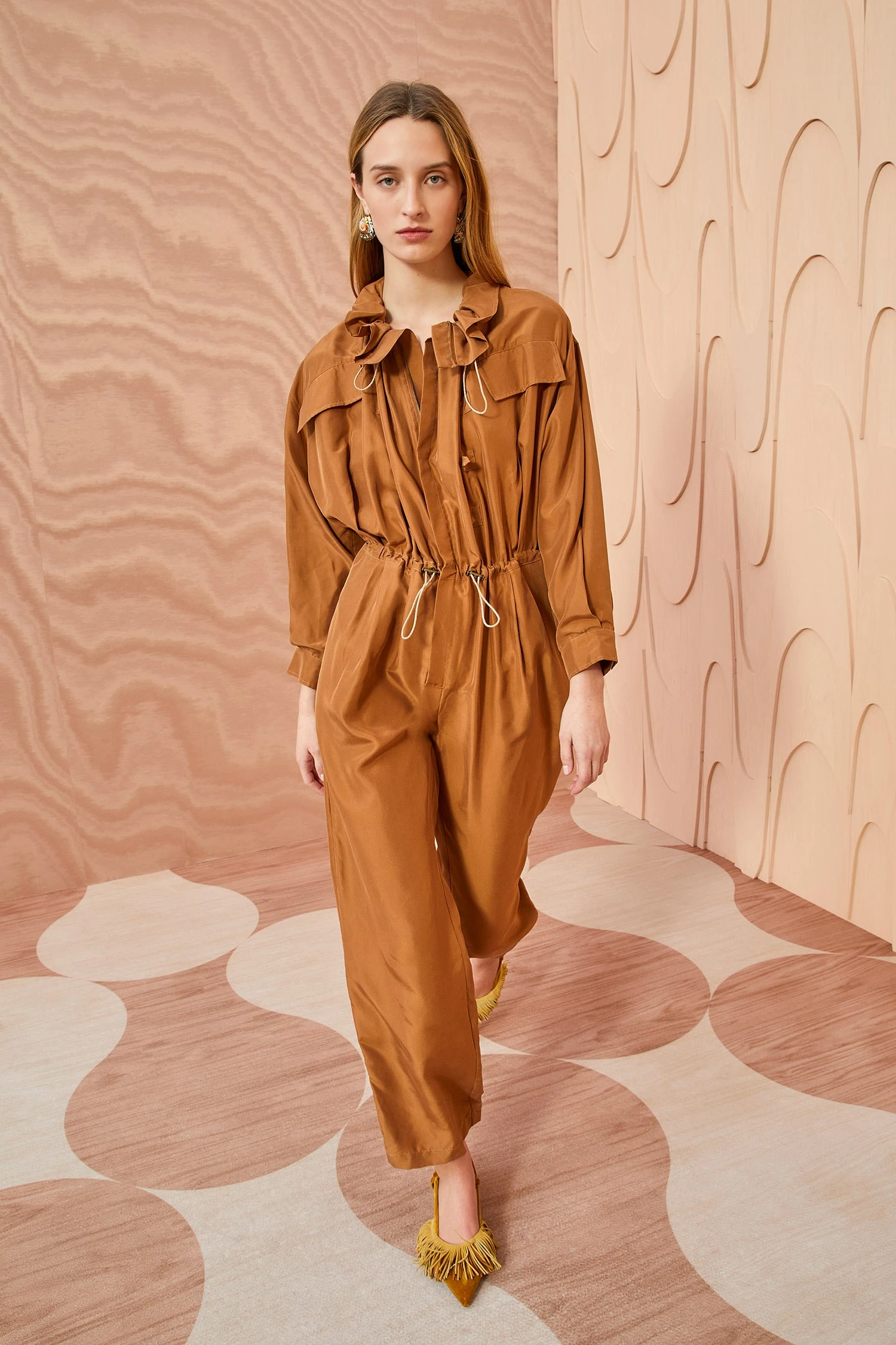 ULLA JOHNSON Aida Jumpsuit - Chestnut 3 ULLA JOHNSON Aida Jumpsuit - Chestnut